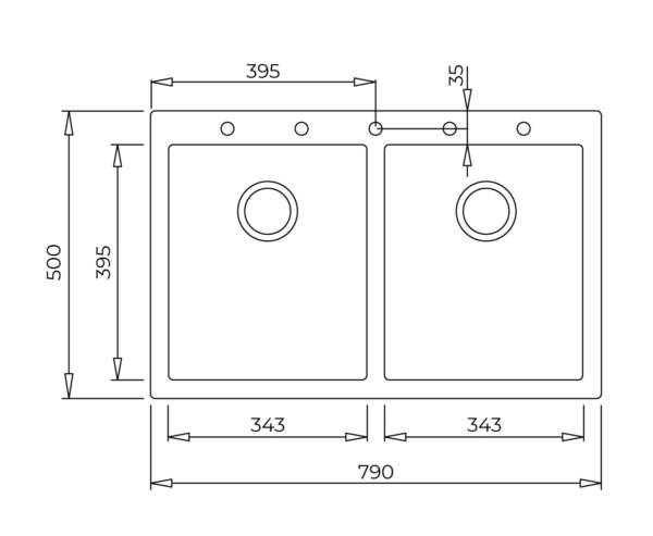 ТЕКА - ForSquare 2B 790 TG КРЕМ - Image 2