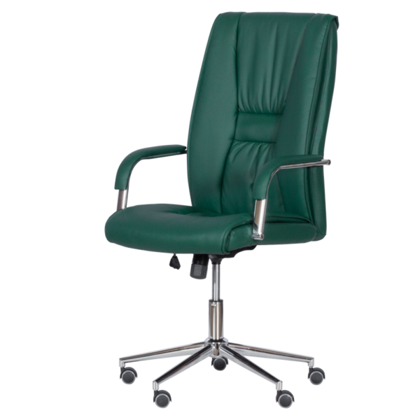 Президентски офис стол Carmen 6500-1 - маслено зелен - Image 3