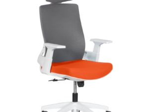 Президентски офис стол Carmen 7546 - оранжев - сив