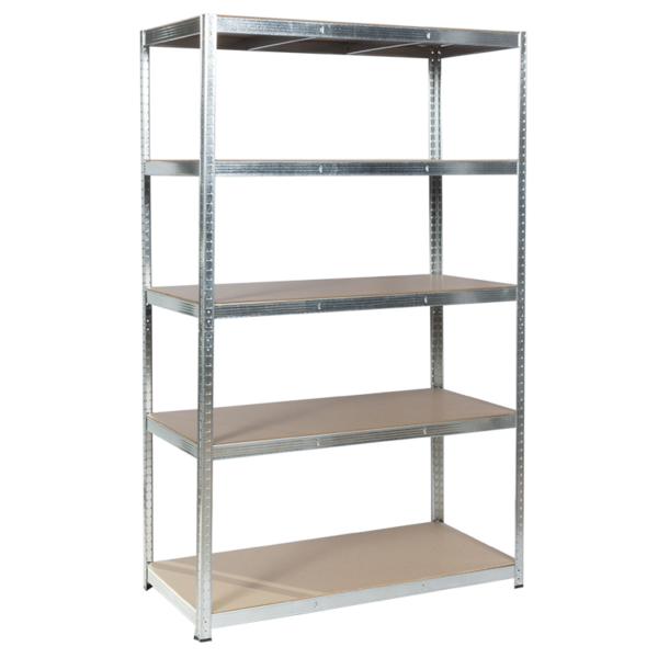Метален стелаж Carmen CR-1012 - 200х120х60 см, до 250 кг на рафт - цинк - Image 2