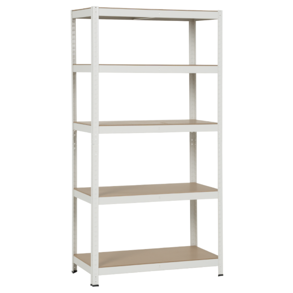 Метален стелаж Carmen CR-1016 - 180х90х45 см, до 250 кг на рафт - бял - Image 2