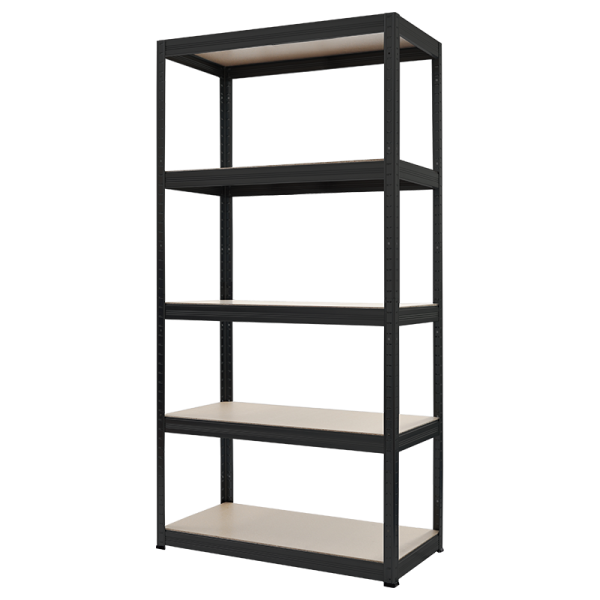 Метален стелаж STAR 180x90x40 см, до 350 кг на рафт - черен - Image 3