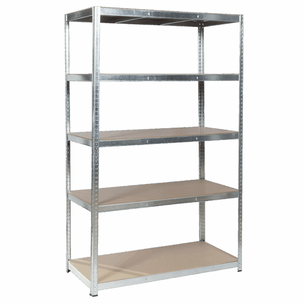 Метален стелаж Carmen CR-1012 E - 180х120х60 см, до 250 кг на рафт - цинк