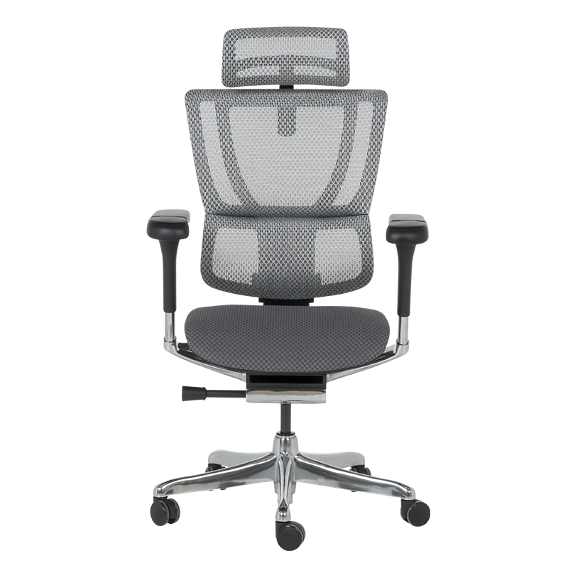 Ергономичен стол ERGOHUMAN IOO ELITE 2 - черна рамка - сив - Image 2