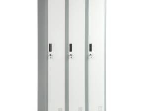 Метален шкаф CR-1242 J LUX - сив / тъмносив