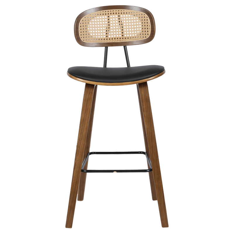 Бар стол Carmen 4029 - орех/черен - Image 2