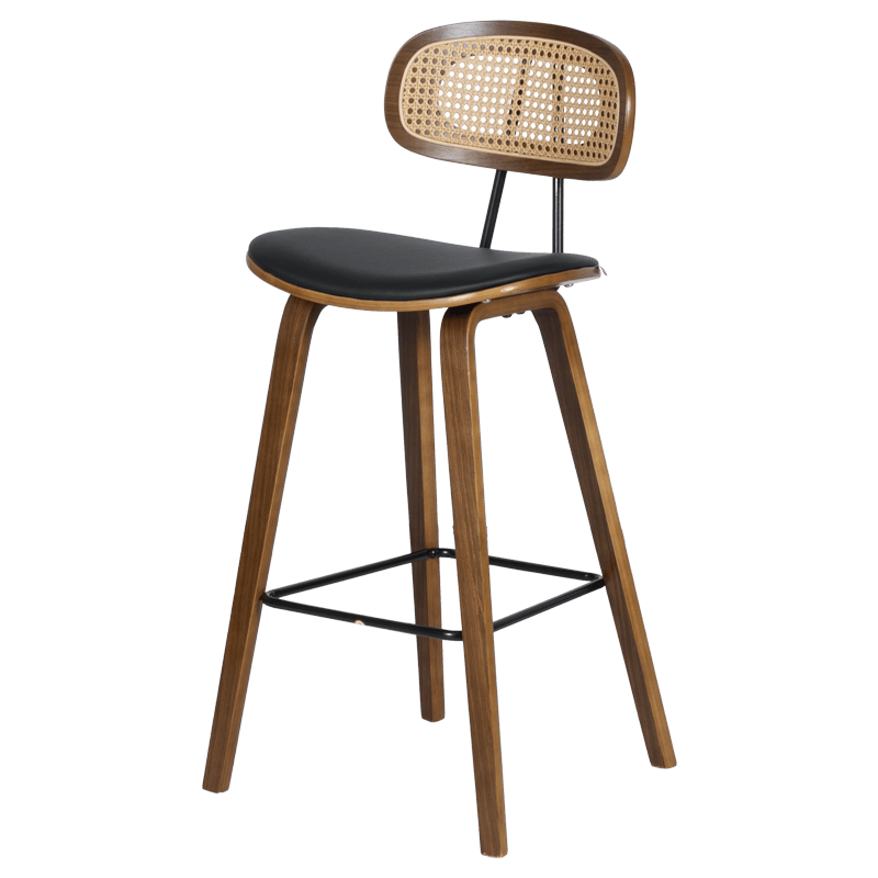 Бар стол Carmen 4029 - орех/черен - Image 3